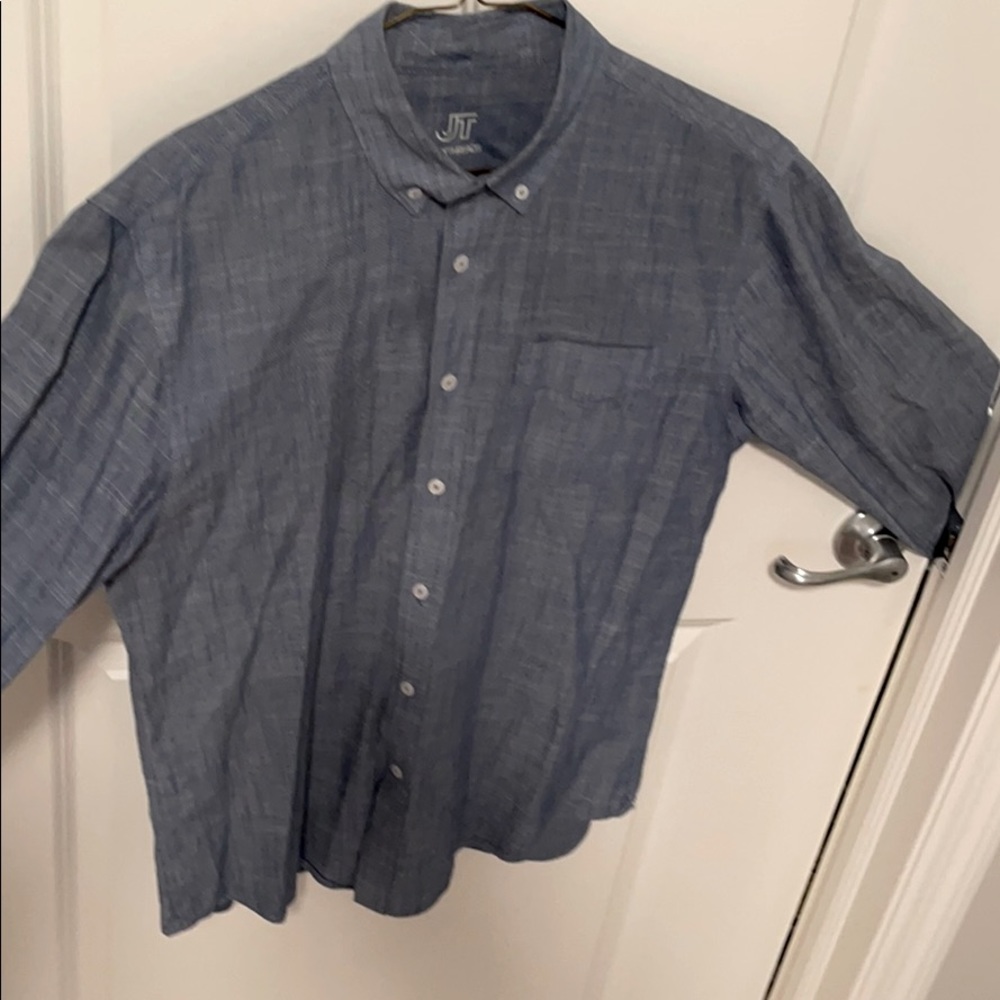 JACKTHREADS blue stylish button down shirt
